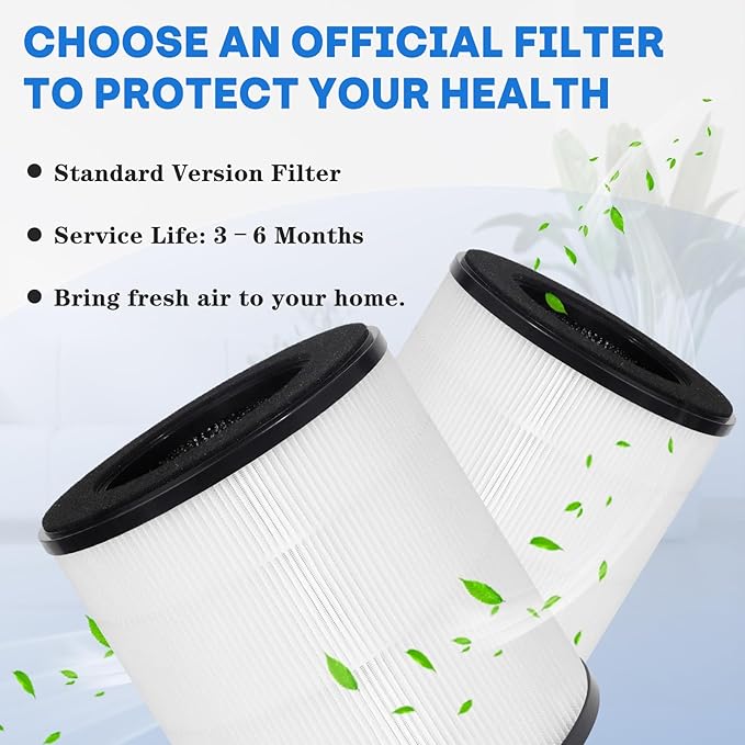 BD02L Air Filter Replacement Compatible with MOOKA B-D02L, M05,B-D02 Air Purifier, 3-in-1 Replacement Filter Fit for VEWIOR B-D02U, TAILULU D10, KOISO B-Do2, 2 PC, White