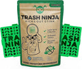 Trash Ninja Trash Can Deodorizer and Odor Eliminator (2 Pack) for Indoor Trash Cans Up to 10 Gallons, Made with Natural Activated Carbon - Lasts Up to 3 Months - Garbage Can Deodorizer to Control Odor