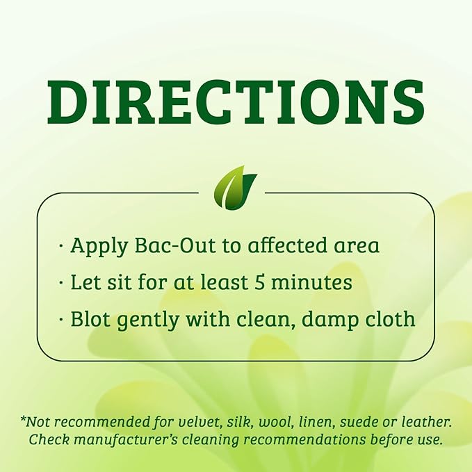 Biokleen Bac-Out Natural Stain Remover for Clothes - Use on Laundry, Diapers, Wine, Carpets, and More, Enzymatic, Plant-Based, 32 Oz With Micro-Fiber Cleaning Towel Included