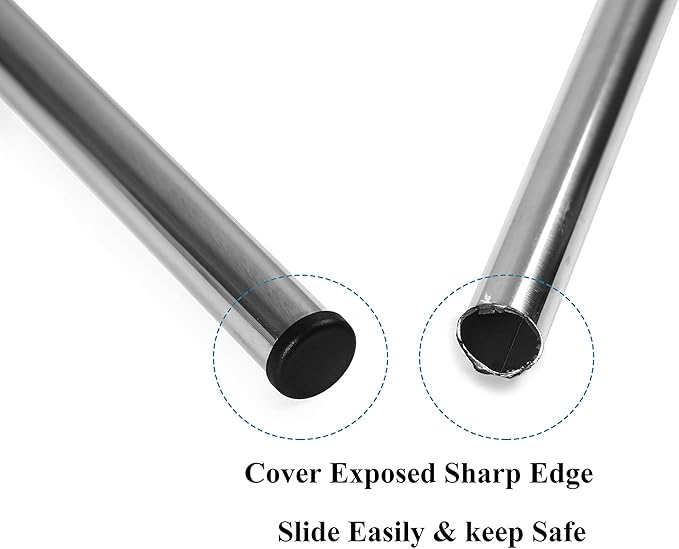 Plastic Plugs Tubing End Caps- Furnigear Black Chair End Cap 1 1/8" Outside Bottom Round Tubing Caps Round Furniture Slides Glides (Fit 1.02-1.06" Tube Inner Diameter, 24pack)