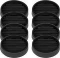 Non Slip Furniture Pads, 2.5” Round Rubber Caster Cups, 8 Pcs Furniture Coasters, Anti-Slip Gripper, Anti Slide Furnitures Feet Floor Protectors for Bed Couch Stoppers - Black