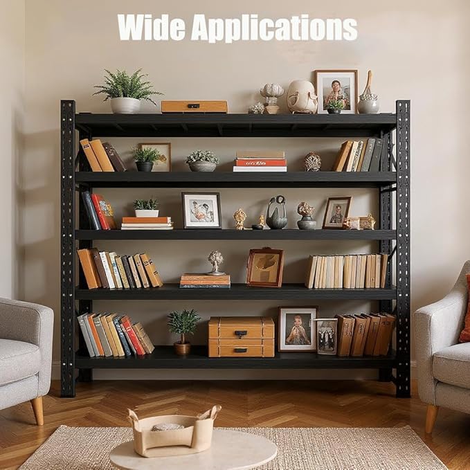 5000LBS Garage Shelving 59" W Heavy Duty Storage Shelves, 4 Tier Industrial Adjustable Metal Shelves, Shelving Units for Garages, Warehouses