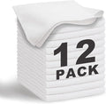 White Microfiber Cleaning Cloth 13"x13", Ultra Soft Absorbent Microfiber Cleaning Rags for Housekeeping Cleaning Supplies, Lint Free Reusable Cleaning Cloths for House Washable, Pack of 12