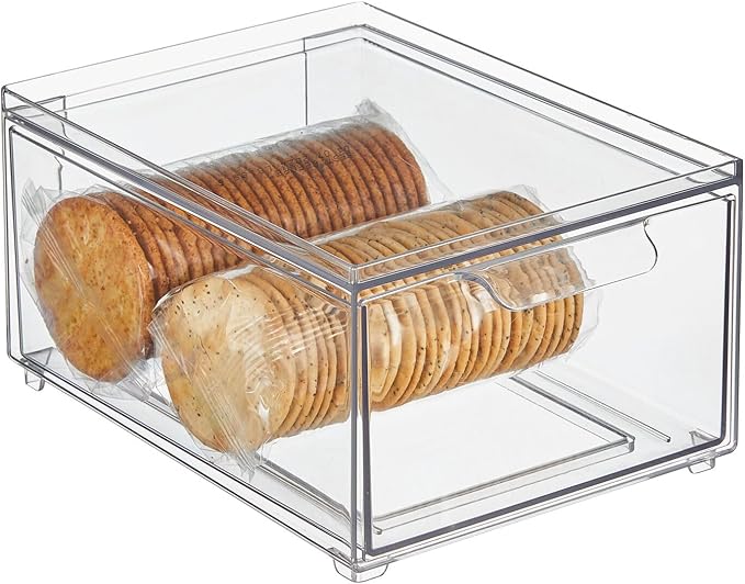 Clarity Pantry Stacking Drawer 8 x 6 x 4 M8 (Pack of 8) - Clear