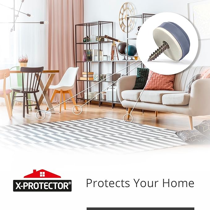 Chair Glides X-PROTECTOR – 16 PCS 1" Furniture Glides – Screw-On Chair Sliders – Premium Chair Leg Floor Protectors – Slide Furniture Effortlessly on All Floor Types with Small Furniture Sliders!