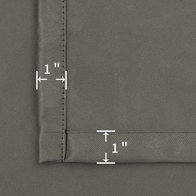 BGment Short Blackout Curtains 45 Inches Length for Bedroom - Rod Pocket Thermal Insulated Room Darkening Window Curtain for Kitchen Cafe, 34 x 45 Inch, 2 Panels, Grey