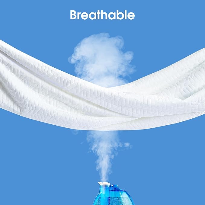Hanherry 100% Waterproof Mattress Protector Full Size, Mattress Cover 3D Air Fabric Cooling Mattress Pad Cover Smooth Soft Breathable Noiseless, 8''-21'' Deep Pocket
