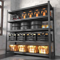 48.2" W Garage Shelving 3000LBS Storage Shelves Heavy Duty Garage Storage Shelves Adjustable 5 Tier Metal Shelves for Storage Industrial Heavy Duty Shelving Utility Shelf 24.2"Dx48.2"Wx 72.2"H