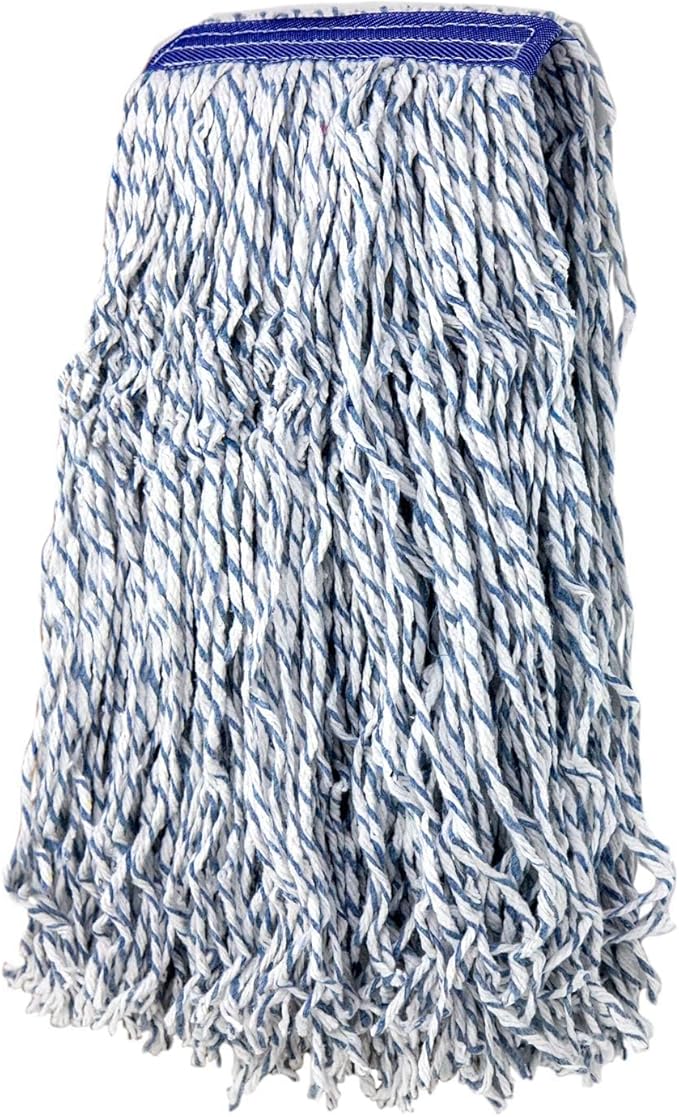 KLEEN HANDLER Cut End Finish Mop | 1.25" Universal Headband Maximum Absorption Finishing Mop, Pack of 6