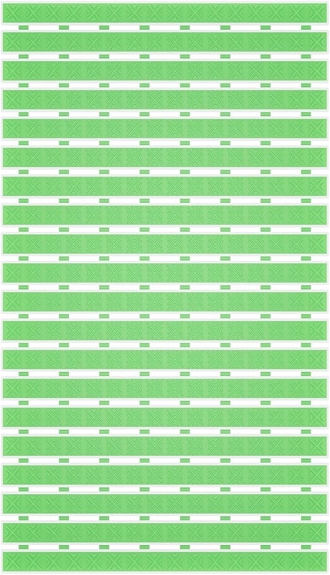 Matace Non Slip Rubber Bathtub & Shower Mat with Suction Cups, Thick Textured Surface, Fast Drain and Upright Drying Design, No Pooling Water for Better Hygiene, 27 x 16 Inch, Mint Green