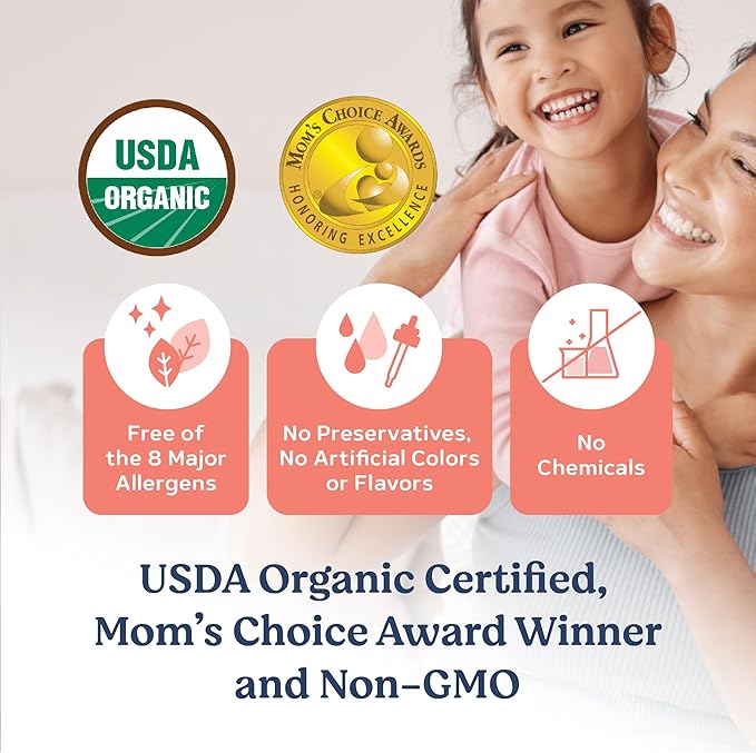Lovebug Award Winning USDA Organic Probiotic for Toddlers & Kids | Multi-Strain 15 Billion CFU | Easy-to-Take Powder | Sugar Free | Ages 12 Months to 4 Years | 30 Count (Pack of 1)