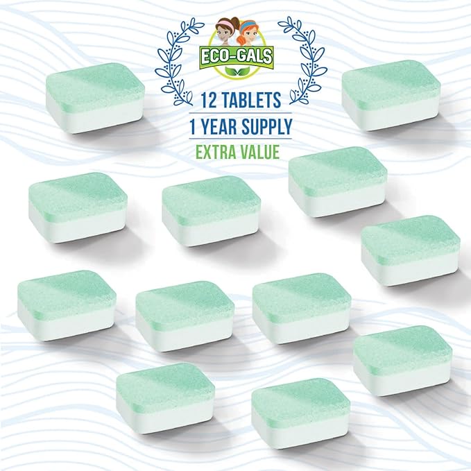Eco Swirlz Washing Machine Cleaner with Bonus Eco Scrubz Dishwasher Cleaner Add On 36 Count Deep Cleaning Tablets