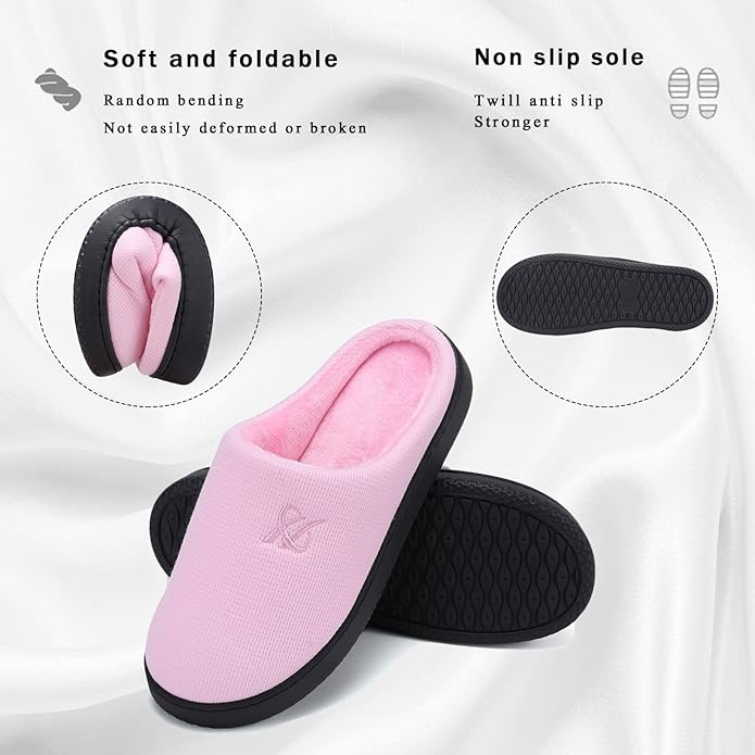 Memory Foam Slippers for Women's and Men's Casual House Shoes
