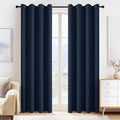 PONY DANCE Door Curtains for Doorways Privacy - Home Decoration Window Covering for Closet/Hallway Light Block Noise Reducing for Living Room 55 x 80 inch, Navy Blue, 2 PCs