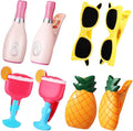 Sieral 8 Pcs Beach Towel Clips Beach Chair Pool Clips for Chairs Plastic Windproof Holder Funny Decorative Clothespins for Patio Accessories Summer, 4 Styles(Cool Style)