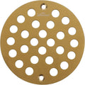 4-Inch Screw-in Shower Strainer Drain Cover Replacement Floor Strainer (Brushed Gold)