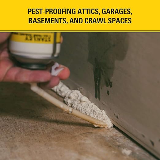 Stanley F993 Expanding Foam Sealant Spray – (12x12oz) Gaps & Cracks Filler, PestBlocker for Indoor/Outdoor Use – Paintable, Waterproof, Polyurethane Insulation Foam with Straw Applicator | 12 Pack
