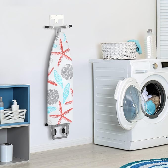 ORLESS Ironing Board Holder Wall Mount, Ironing Board Hanger, Ironing Board Holder, Iron Board Hook Wall Mount, for Laundry Rooms 5 Inch