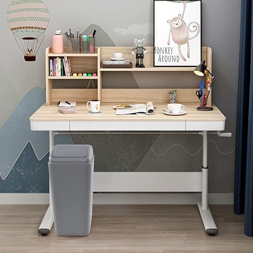 3 Pack 4.5 Gallon Plastic Garbage Can with Swing Lid, Swing-top Trash Bin, Gray