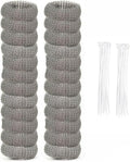 Stainless Steel Lint Traps for Washing Machine Drain Hose – Mesh Filter with Cable Ties for Laundry Sink and Drain Protection(24)