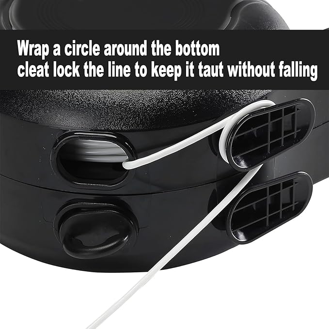 Retractable Double Clothesline – 49 ft x 2 Heavy Duty Clothes Line for Indoor & Outdoor Use, Dual Laundry Line with Easy Installation (Black)