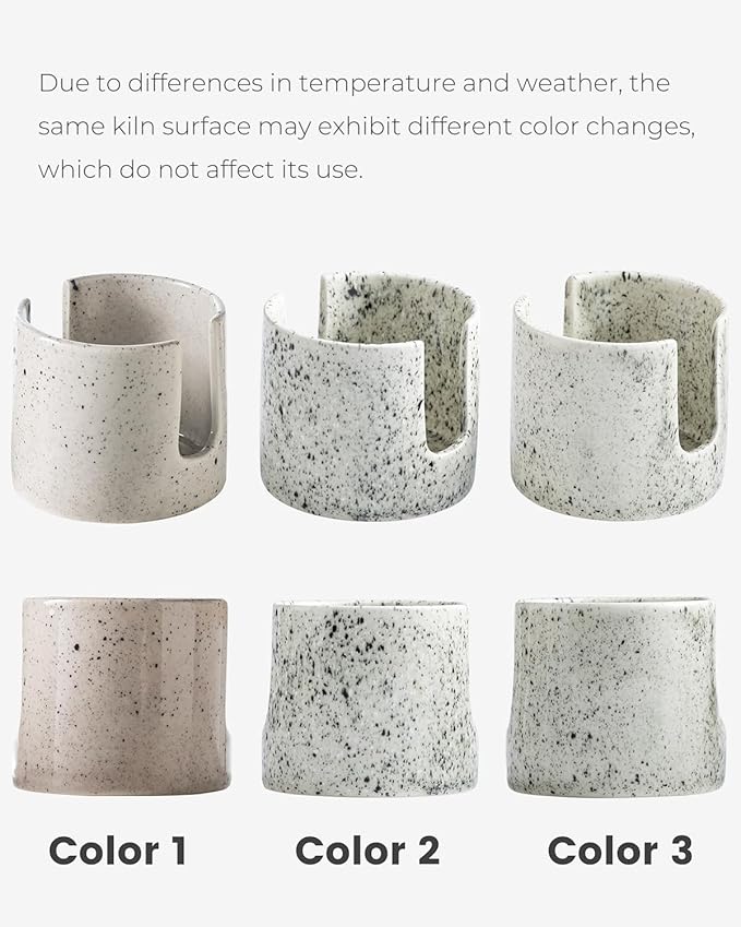 Kitchen Sink Sponge Holder, Dish Sponge Rack Ceramic Brush Holder Farmhouse Kitchen Dish Rack for Brush, Scrubbers, Bathroom, Sink, Speckled Glaze