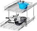 2 Tier Individual Pull Out Cabinet Organizer 22½" W x 21½" D, Heavy Duty Cabinet Pull Out Shelves, Slide Out Drawers Organization for Kitchen Cabinets Bathroom
