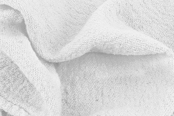 Avalon Towels Cotton Shop Rags – (Pack of 100) Size 12x14 Inches Cleaning Rags – Absorbent Shop Towels and Multipurpose Cleaning Towels for Automobiles, Industries, Garage and Homes (White)