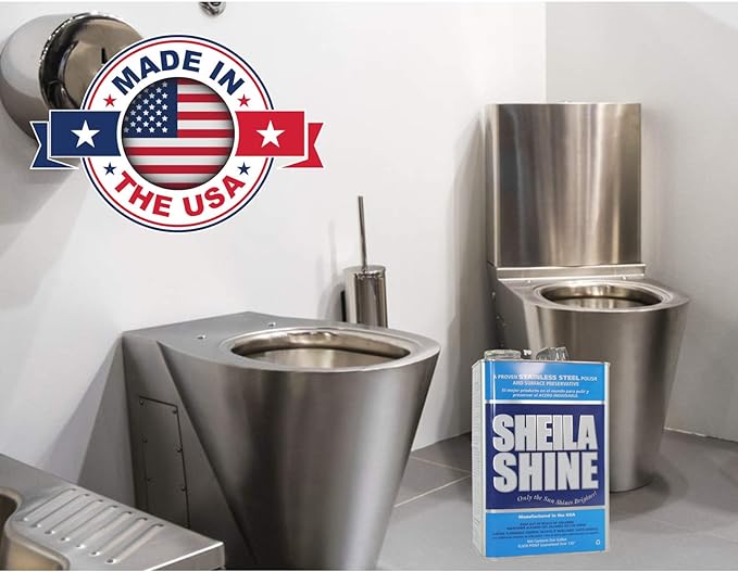 Sheila Shine 4 x 1 Gal. Can Stainless Steel Cleaner and Polish, Protects Household Kitchen Surface, Removes Grease, Fingerprints, Watermark, Stainless Steel Cleaner for Appliances, Fridge, Oven & Sink