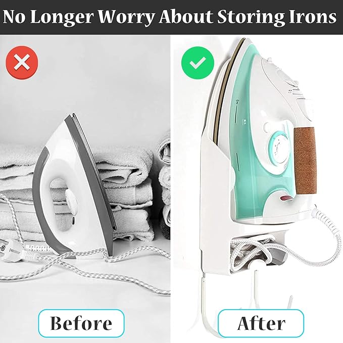 Wall Mounted Ironing Board Rack Electric Iron Holder Household Bathroom Shelf