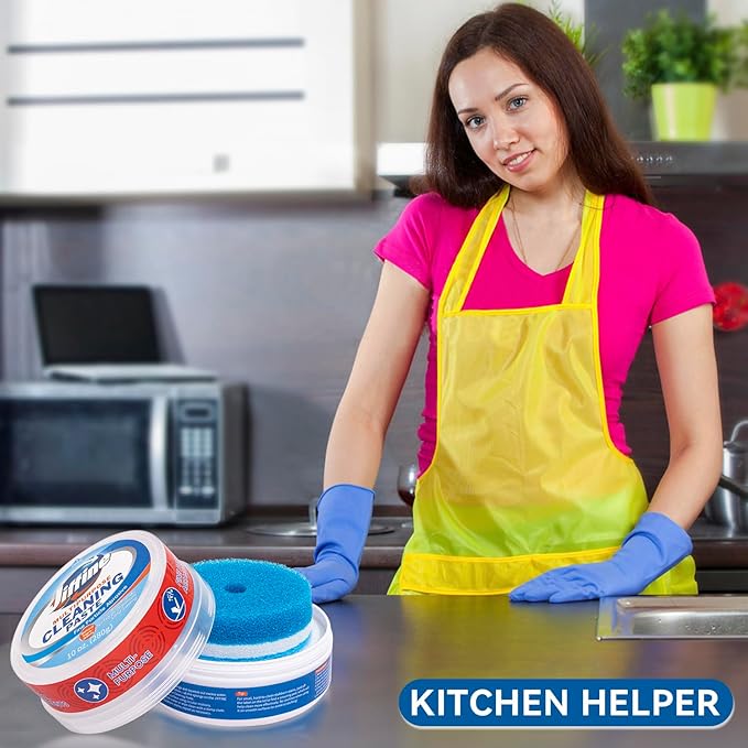 Cooktop Cleaner Paste,the Pink Of Stuff, Miracle All Purpose Cleaning Paste,Easily Remove Burned-On Food, Grease and Watermarks, Leaving Your Glass Cook Top Sparkling 10 oz