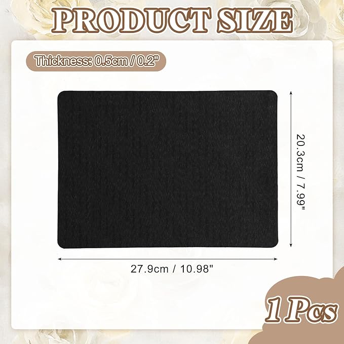 PATIKIL Linen Repair Patch, 8 x 11 Inch Self-Adhesive Linen Fabric Repair Patches for Sofa Couch Clothes Handbag Tents Car Seats Furniture, Black