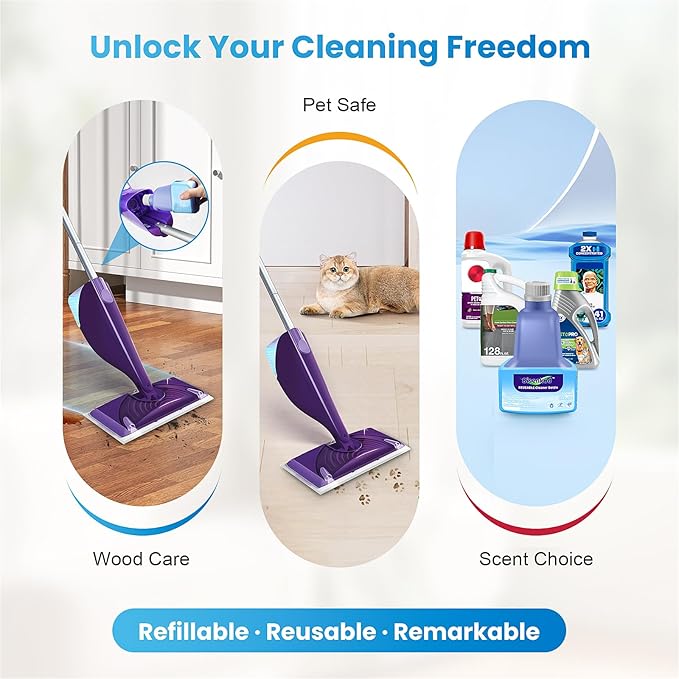 Refillable Bottle for Swiffer Wet Jet Mop - 500ml /17 FL OZ - Leak-Proof HDPE Solution Bottle, Empty，Not for Power mop