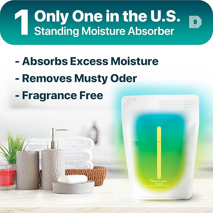 Dry & Dry 15 Pack Standing Moisture Absorbers - Dehumidifier for Basements, Closets, Bathrooms - Yellow, Always On