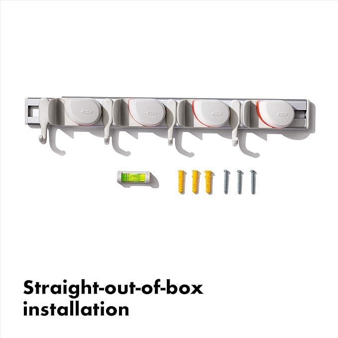 OXO Good Grips Wall-Mounted Mop and Broom Organizer