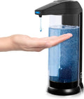 Secura 17oz Automatic Liquid Soap Dispenser, Touchless Battery Operated Hand Soap Dispenser with Adjustable Soap Dispensing Volume Control Dial, Personal Care Dispenser (Black)