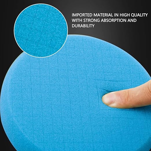 Blue Polish Pad, 3Pcs 5 Inch Buffing Polishing Pads for 125mm Backing Plate Compound Buffing Sponge for Car Buffer Polisher Compounding, Polishing and Waxing