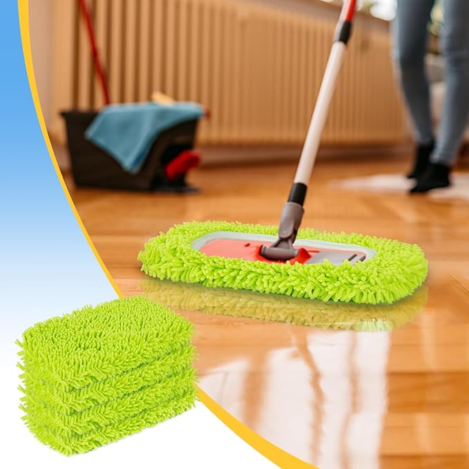 Reusable Dry Sweeping Cloths Microfiber Wet Mop Pads Compatible with Swiffer Sweeper Mop Replacement Sweeping Mopping pad Refills for Hardwood Surface Floor Cleaning (8PCS)
