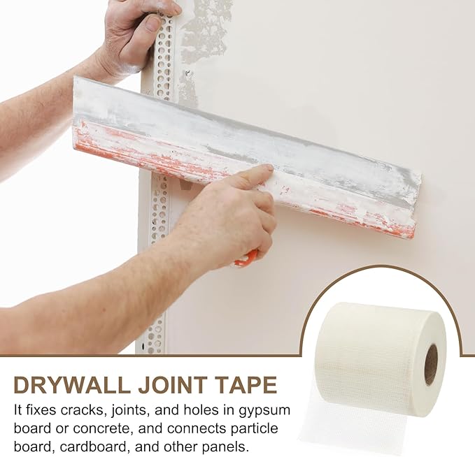 PATIKIL Drywall Repair Mesh Tape, 8 inch x 328 ft Fiberglass Repair Patch Self-Adhesive Dry Wall Joint Tape 12 Mesh Wall Hole Crack and Seam Patch, White