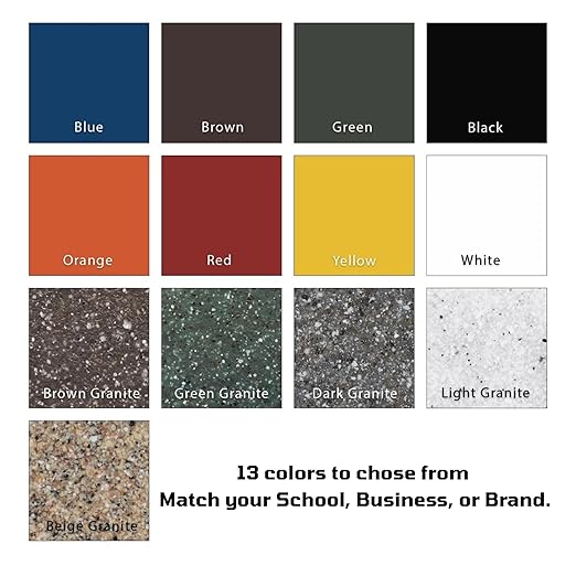 42 Gallon Circle 100% Recycled Plastic Heavy Duty Outdoor Commercial Trash Can with Push Open Dome Lid and Internal Liner - Great for Schools and Businesses - Brown Granite