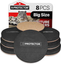 Felt Furniture Sliders Hardwood Floors X-PROTECTOR – 8 PCS 4 3/4 inch Furniture Sliders – Heavy Duty Felt Sliders Hard Surfaces – Move Your Furniture Easily & Safely!