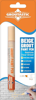 Grout Pen Light Beige – Tile Grout Colorant & Sealer Pen for Bathroom, Kitchen & Shower – Water-Based, Low Odor, Quick Dry, Easy DIY Grout Repair & Touch Ups