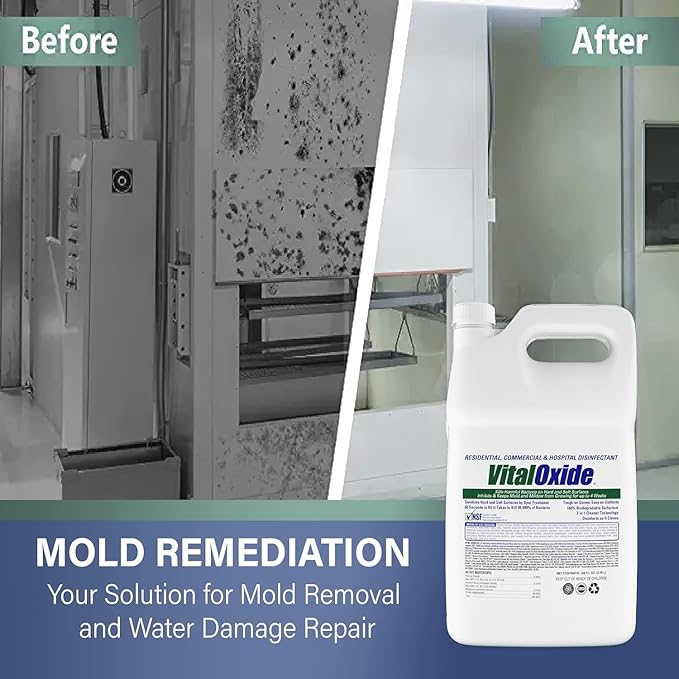 Vital Oxide Disinfectant, Deodorizer, Cleaner, Food-Contact Sanitizer, Virucide – (EPA registration #82972-1) – Kills Mold & Mildew, Eliminates Odors-1 Gallon