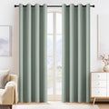 PONY DANCE Sage Green Curtains - 2 Panels Room Darkening Blackout Drapes for Living Room Grommet Top Thermal Insulated Window Treatment Panels for Bedroom, 55 x 80 inch