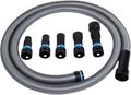 Cen-Tec Systems 94698 Quick Click 10 Ft. Hose for Home and Shop Vacuums with Expanded Multi-Brand Power Tool Adapter Set for Dust Collection