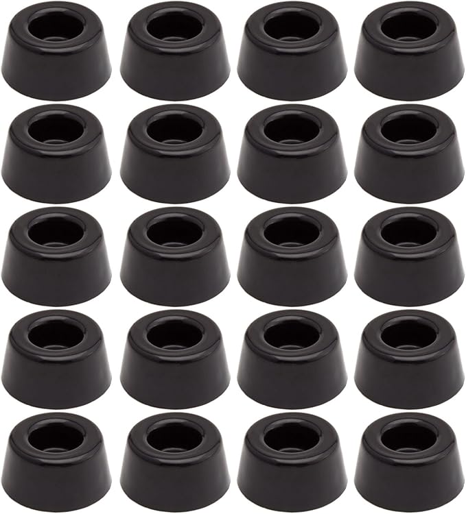20pcs Round Furniture Pads,ULIFESTAR Furniture Feet Glides Sliders Carpet Saver Hardwood Floor Protectors Surface Protection for Chair Leg Caps Non Slip Furniture Grippers (Black)