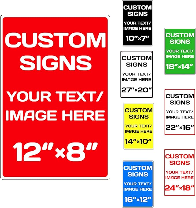 custom company signs,Aluminum Weatherproof Metal Sign Multiple Sizes Custom Personalized Text And picture Here,hazard sign,garden sign,custom door sign,Customised business signs