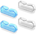 Handle Grip Nail Brush, Hand Fingernail Brush Cleaner Scrubbing Kit Pedicure for Toes and Nails Men Women (4 Pack) (Color-7)