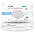 McKesson Washcloth Wipes for Adults, Unscented (3 Pack, 144 Washcloths) Disposable Wash Cloths for Body - Fragrance-Free No-Rinse Formula - Good for Incontinence and Elderly - 48 Wipes Per Pack