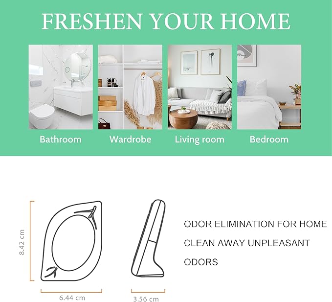 Air Freshener for Home, 4 Pack, Eucalyptus & Mint, Odor Eliminator for Small Area Closets Bathroom Pets Strong Odor, Up to 120 Days